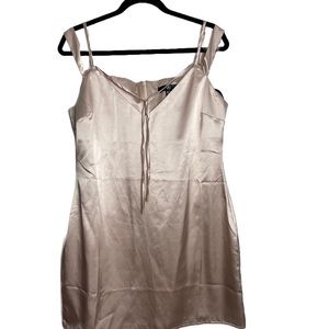 Missguided Satin Mini Strappy Dress